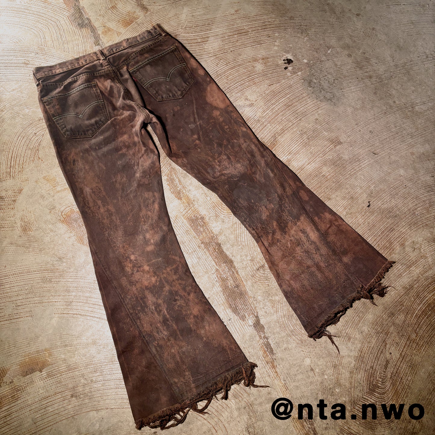cracked clay denim