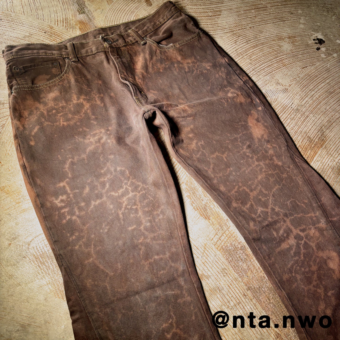 cracked clay denim