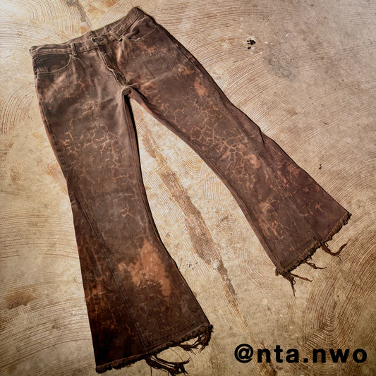 cracked clay denim