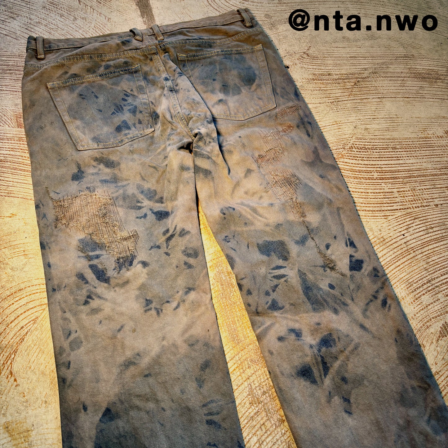 scabbed stone denim