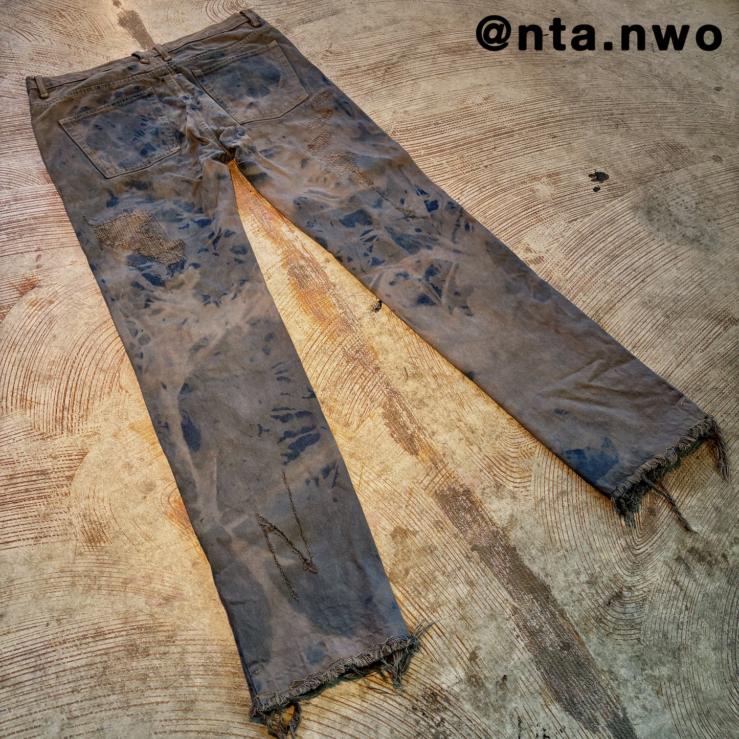 scabbed stone denim