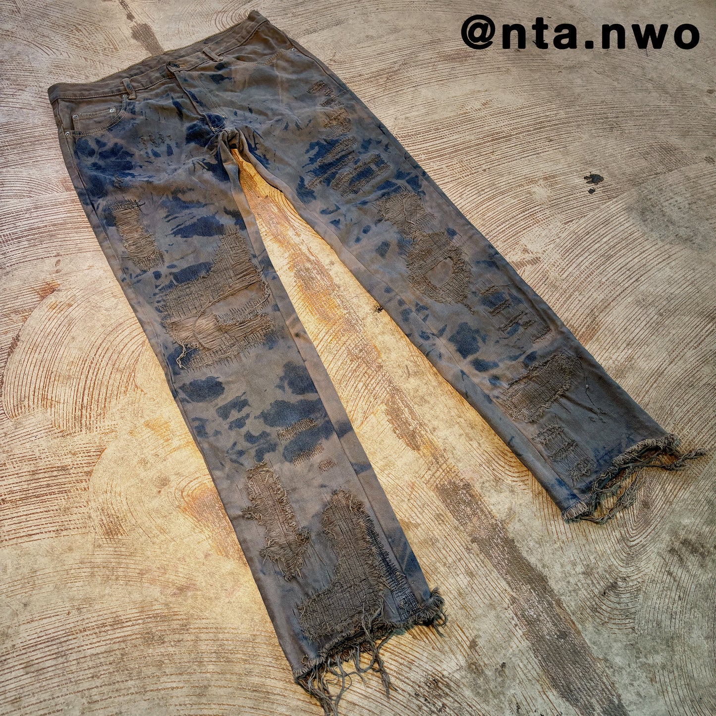 scabbed stone denim