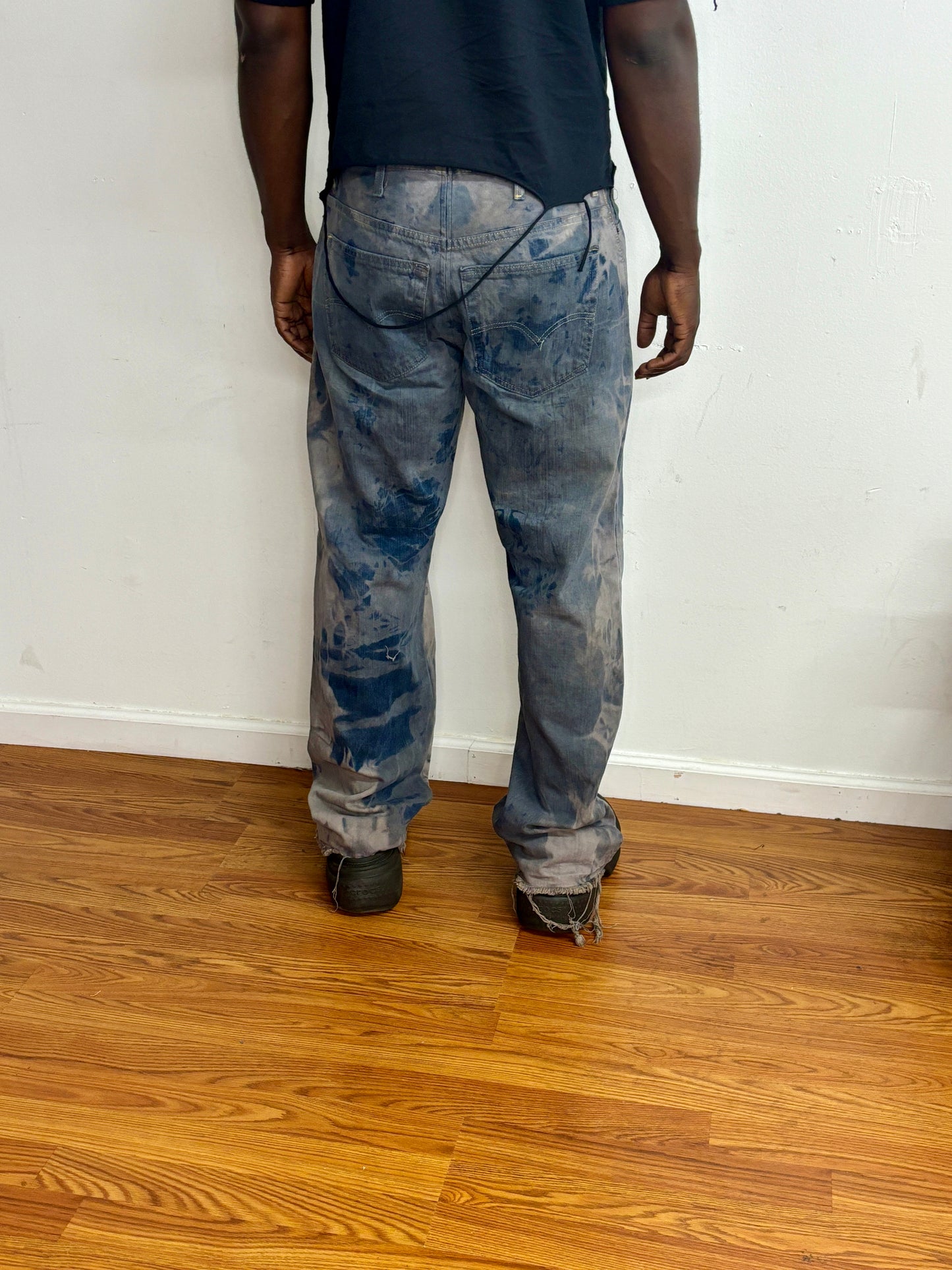 scarred stone denim