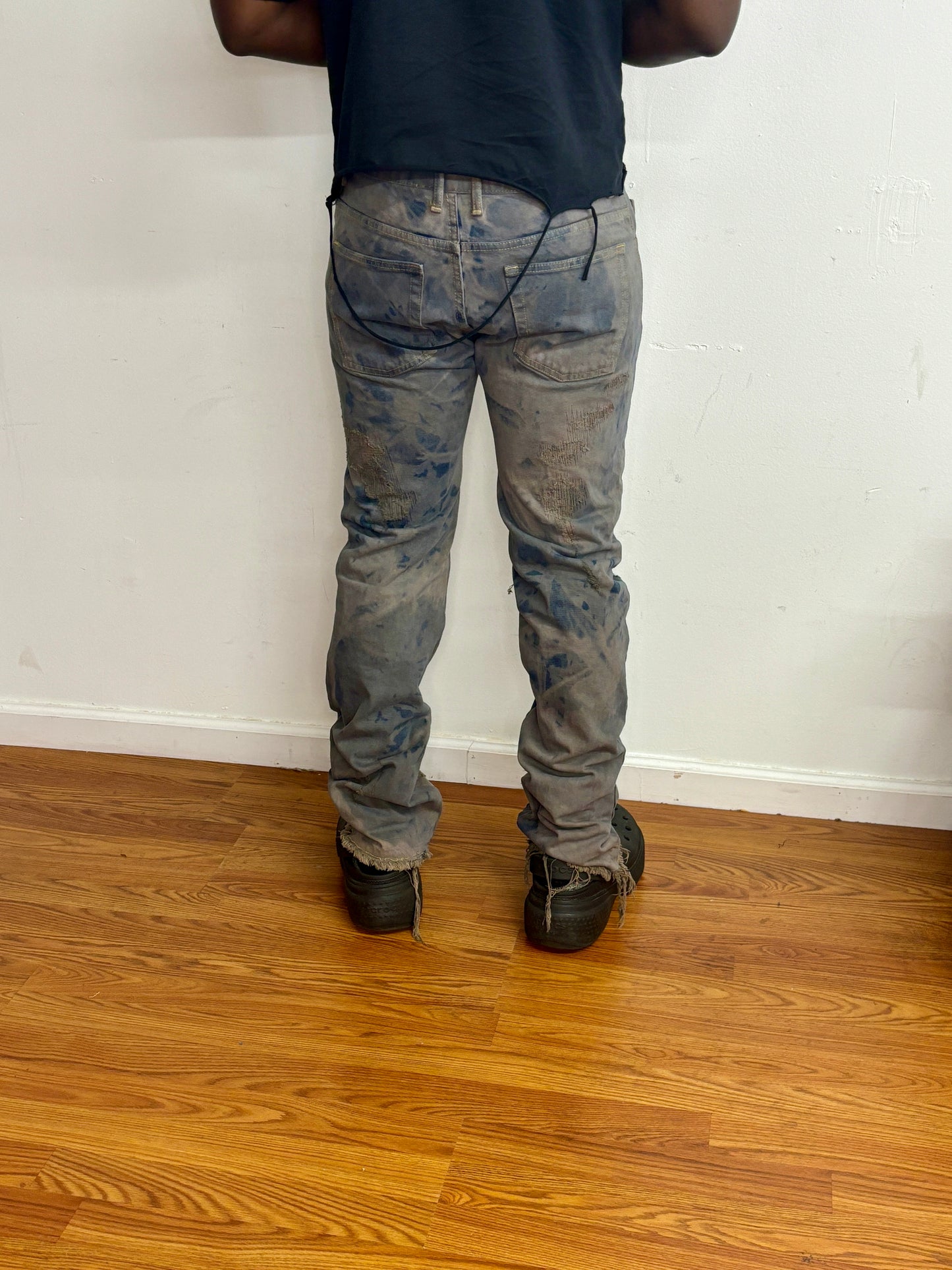 scabbed stone denim