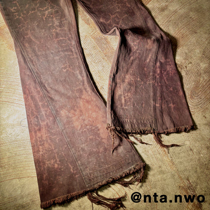 cracked clay denim