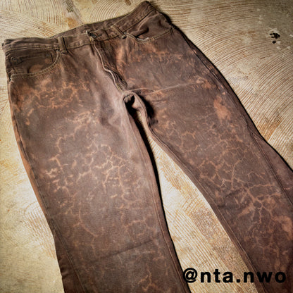 cracked clay denim
