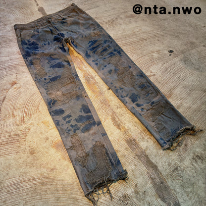 scabbed stone denim