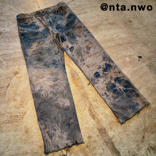 scarred stone denim