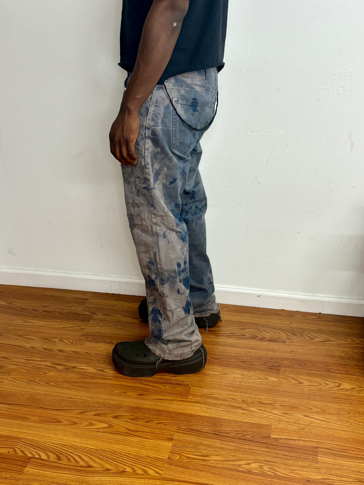 scarred stone denim