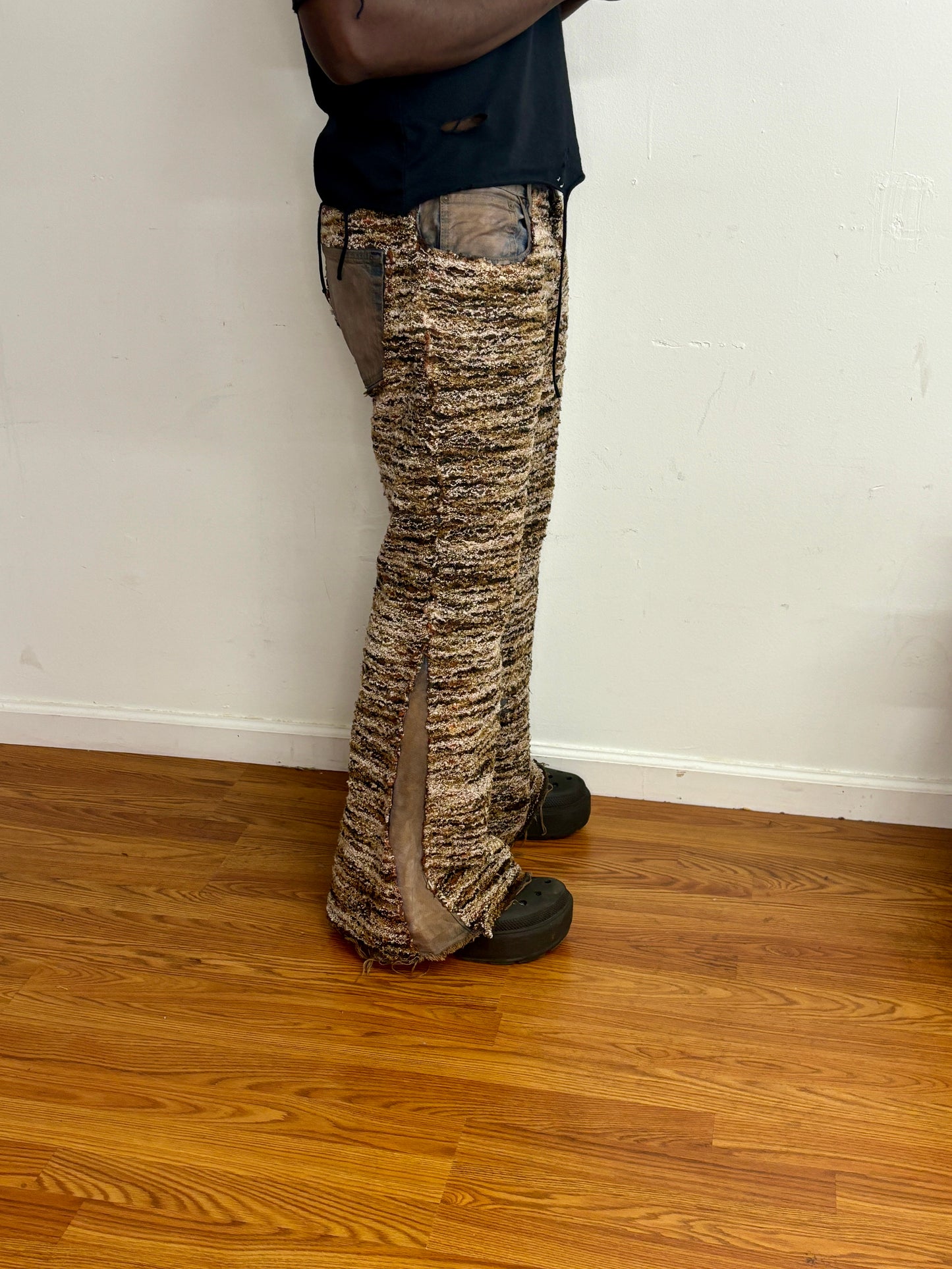tufted denim (not actually tufted)